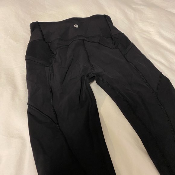 Lululemon Leggings Mid-Rise Crop Black - Picture 6 of 9